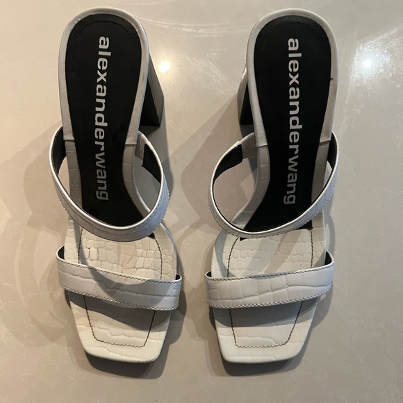 Alexander Wang white croc heels - Picture 2 of 3
